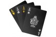 Poker karty plastové, černé/zlaté