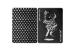 Poker karty plastové, černé/stříbrné