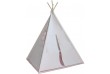 Dětský stan teepee s příslušenstvím + vlajka, růžovo/béžový