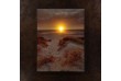 Nástěnná malba západ slunce na pláži, 1 LED, 30 x 40 cm