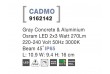 Svítidlo Nova Luce CADMO R WALL GREY 2 nástěnné, IP 65, 2x3 W