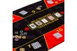 Skládací pokerová podložka, červená/černá, 160 x 80 cm