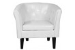MIADOMODO Sada křesel Chesterfield, 58 x 71 x 70 cm, bílá