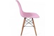 MIADOMODO Sada 8 jídelních židlí s plastovým sedákem, růžová