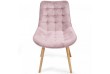 MIADOMODO Sada prošívaných jídelních židlí, růžová, 6 ks