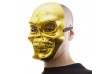 Halloweenská maska lebka, zlatá