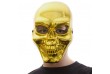 Halloweenská maska lebka, zlatá