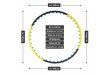 MAXXIVA Hula Hoop masážní obruč, 108 cm, černo-žlutá
