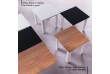MIADOMODO jídelní stůl pro 4 osoby, bílý, 80x80x76,5 cm