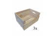 Set dřevěných boxů TRIO, 30 x 21,5 x 40 cm