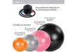 MOVIT Gymnastický míč s nožní pumpou, 75 cm, červený