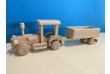 Dřevěný traktor s valníkem, 42 x 8 x 13 cm