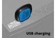 Čepice BLACK s LED svítilnou USB nabíjení