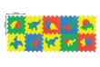 Pěnové puzzle Dinosauři, 10 ks , 30 x 30 cm