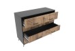 Komoda COMFORT, 80 x 100 x 40 cm, antracit, dub