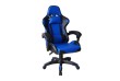 Ergonomická herní židle s polštářky, modrá