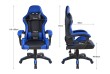 Ergonomická kancelářská židle s polštářky, modro-černá