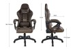 Ergonomická kancelářská židle s polštářky, hnědá