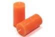 Sada rustikálních svíček, 10 cm,  Ø 5 cm, oranžová, 8 ks
