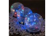 Solární osvětlení skleněná koule 10 LED, vícebarevná, 11 cm