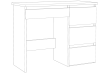 Stůl 75 x 94 x 43 cm, dub