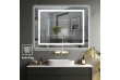 IREDA Koupelnové zrcadlo s LED osvětlením, 80 x 60 cm