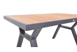 ROTTERDAM jídelní hliníkový stůl 138 x 80 cm