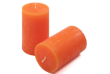 Oranžová parafínová svíčka rustikální 11,5 cm, 40 h,12 ks