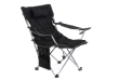 Kempingová židle s odnímatelnou podnožkou, černá