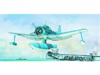 Model Curtiss SC-1 Seahawk 15,5x17,3cm v krabici 31x13,5x3,5cm