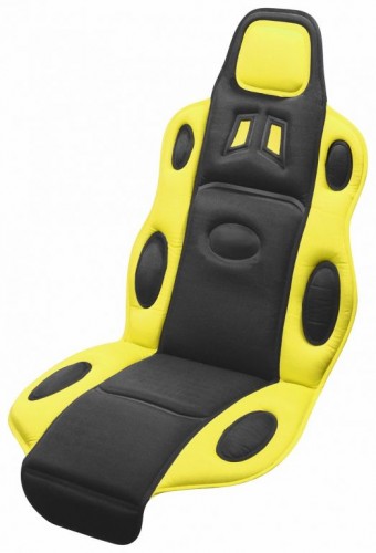 Potah sedadla Race - univerzální, černo/žlutý