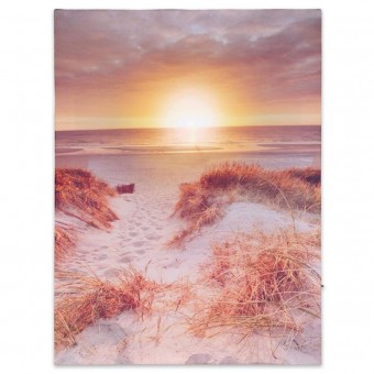 Nástěnná malba západ slunce na pláži, 1 LED, 30 x 40 cm