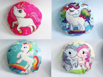 Kulatý polštářek - Unicorn