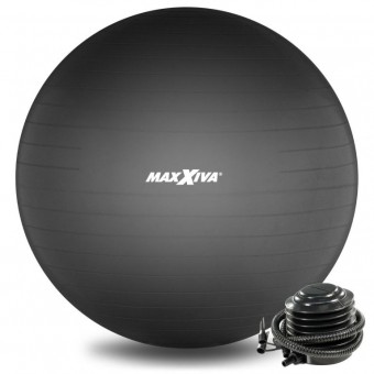 MAXXIVA Gymnastický míč Ø 85 cm s pumpičkou, černý