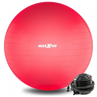 MAXXIVA Gymnastický míč Ø 75 cm s pumpičkou, červený