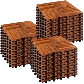 STILISTA Dřevěné dlaždice, mozaika 4 x 6, akát, 3 m²