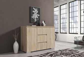 Komoda se zásuvkami, 120 cm, barva dub sonoma