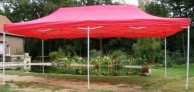 Zahradní párty stan DELUXE nůžkový - 3 x 6 m červená